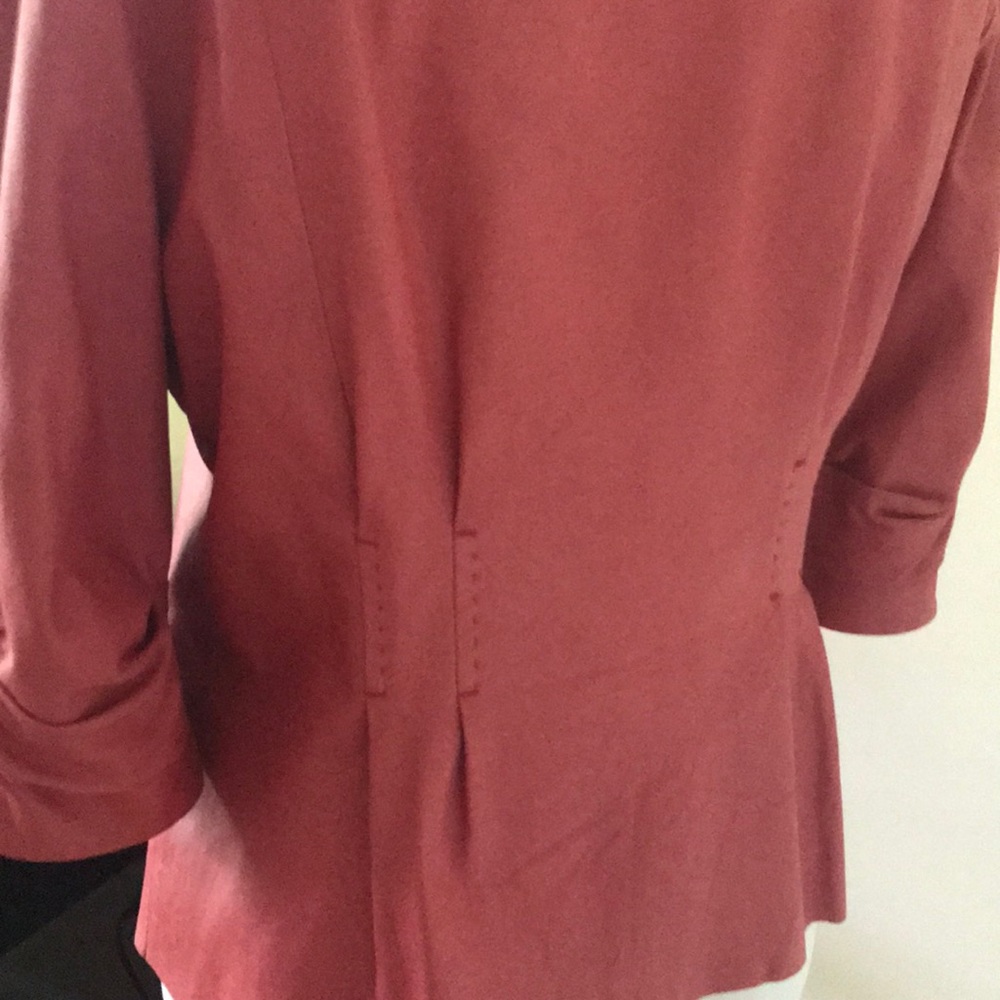 Elie Tahari lamb leather jacket, sz 8-10 - Picture 5 of 6